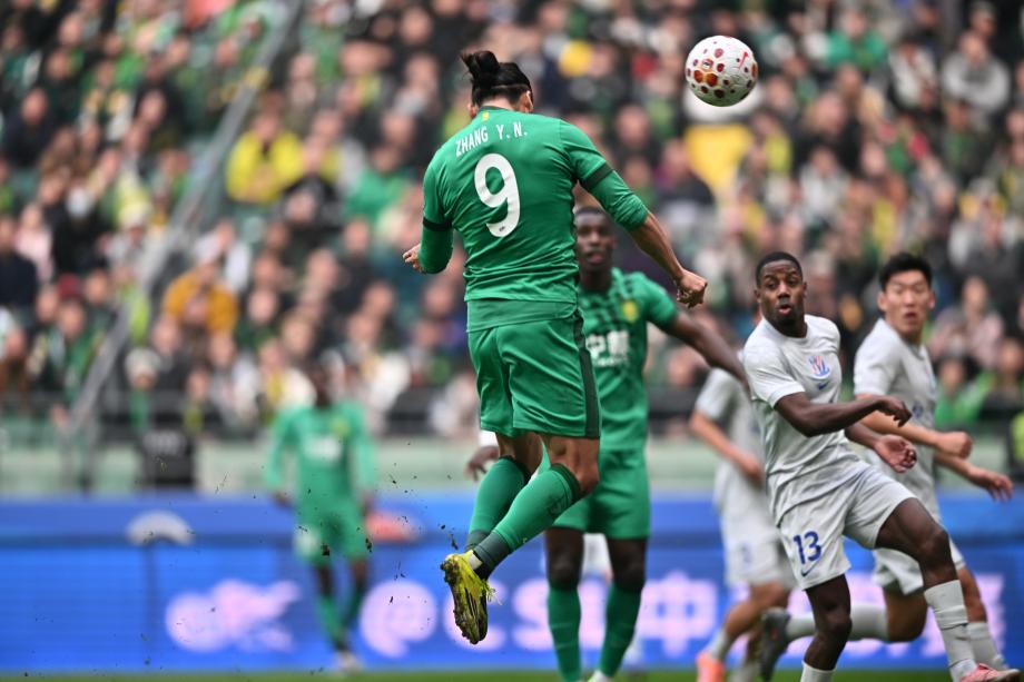 中超-张玉宁破门陈晋一进球 北京国安战平上海申花